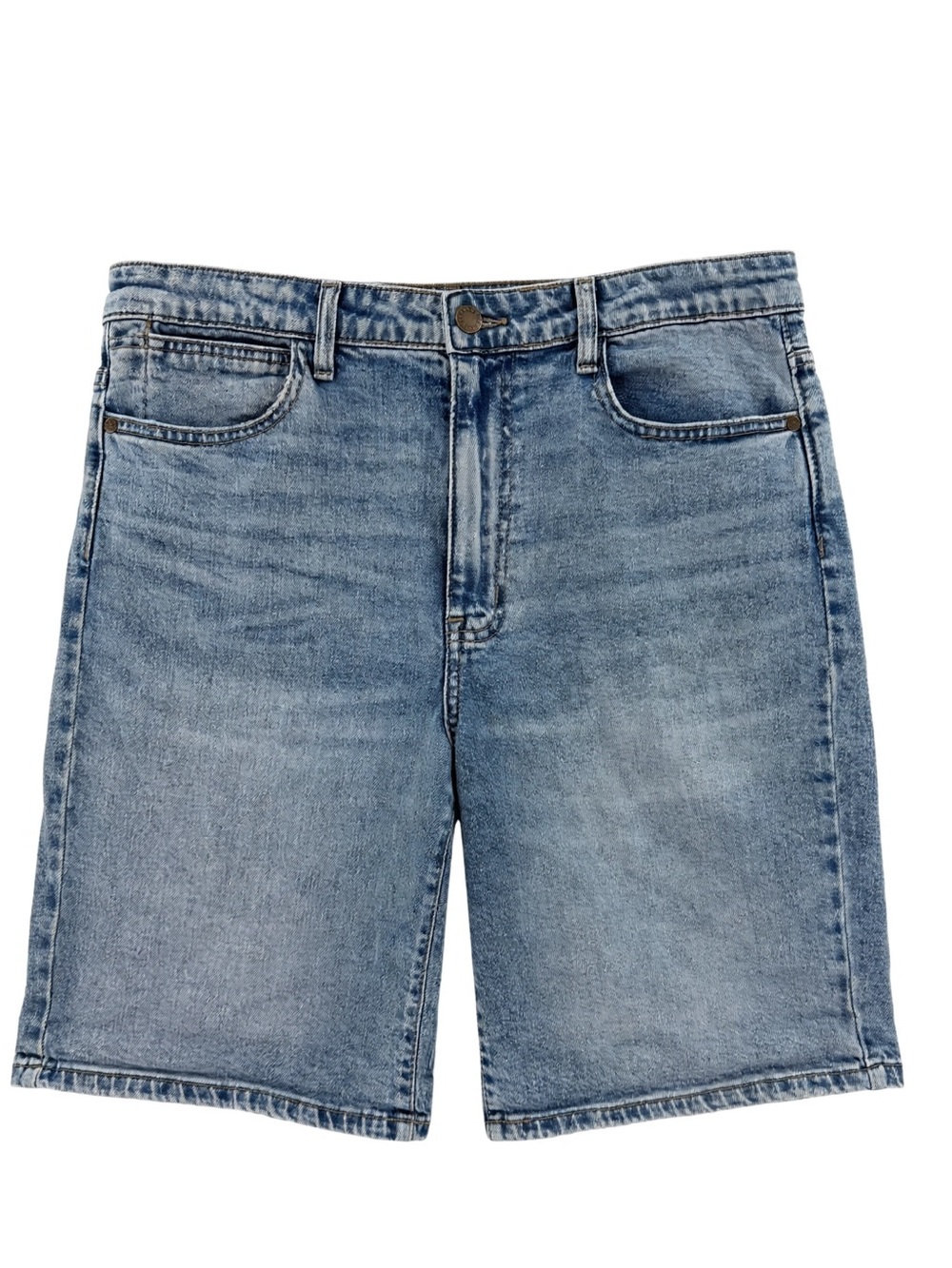 Wrangler Denim Shorts Size 12 / 31 Light Wash Bermuda High Waisted Jean Shorts